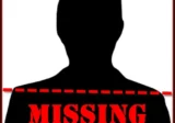 Silhouette of a missing person with bold red title
