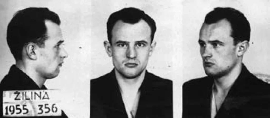 Karel Novák mystery, archival mugshots of Karel Novák taken after his arrest in Czechoslovakia in 1955
