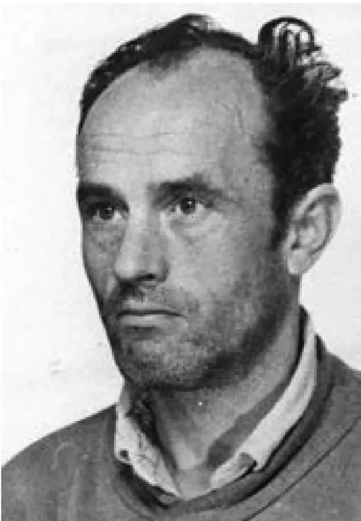Later police photograph of Karel Novák taken after his arrest in the 1970s
