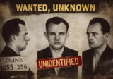 AI-generated wanted poster based on archival police photographs from 1955