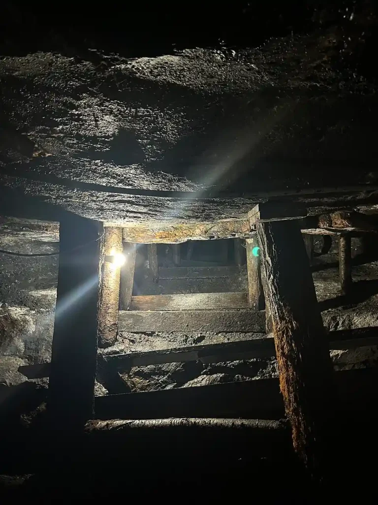 Underground tunnel inside the Pioneer Tunnel Coal Mine near Centralia, Pennsylvania